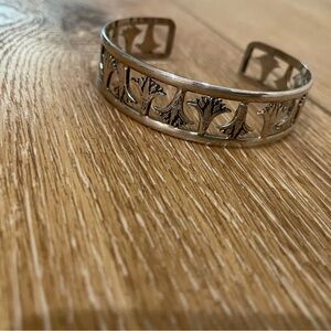 Sterling lotus bracelet